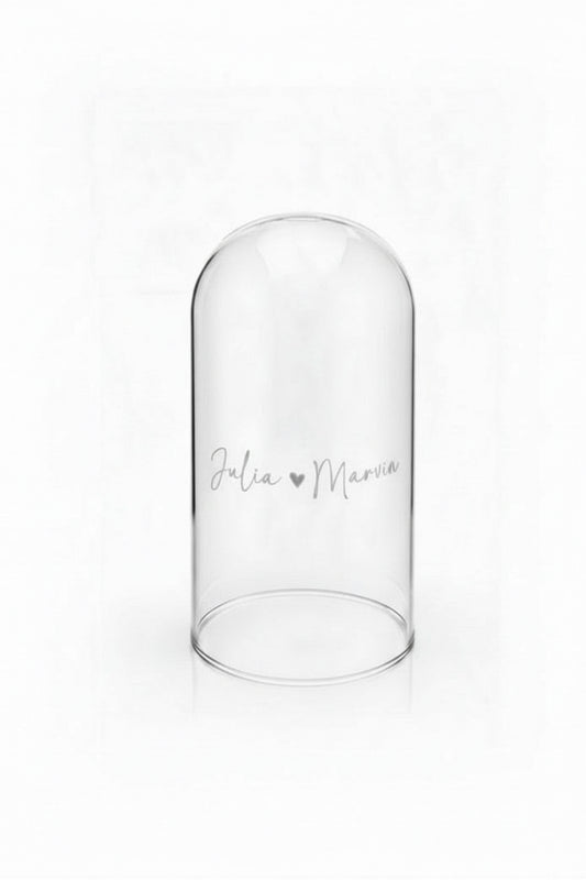Engraved glass for the preserved premium rose in glass