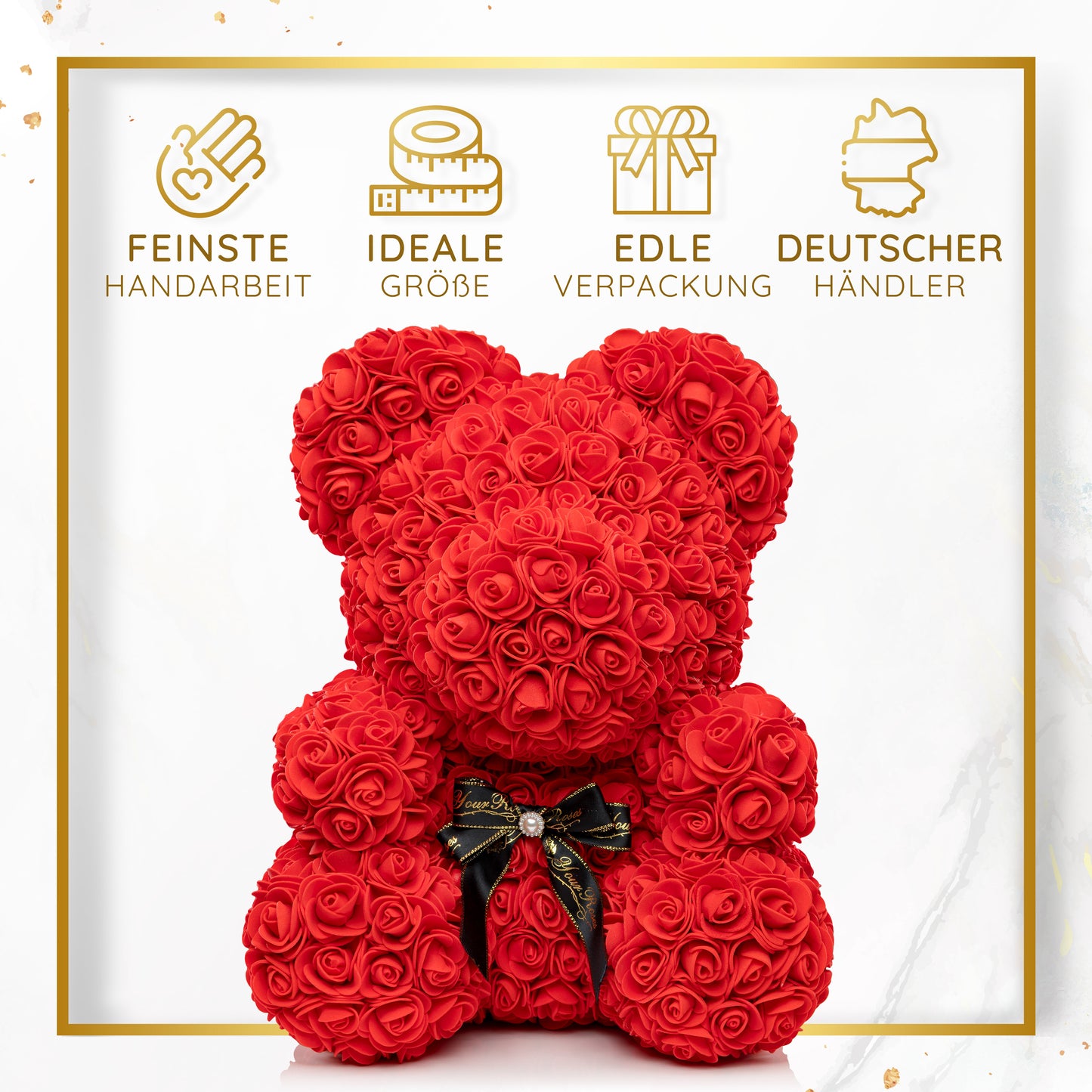 YourRoses® rose bear with gift box - the perfect love gift for your loved one